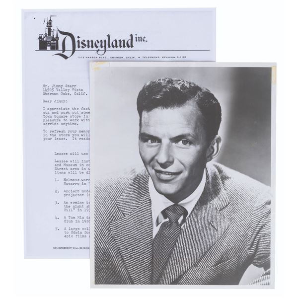 A Frank Sinatra Publicity Photo from Disneyland.