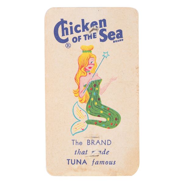 A Disneyland Chicken of the Sea Tag.