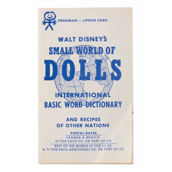 A Small World of Dolls Dictionary and Recipes Book.