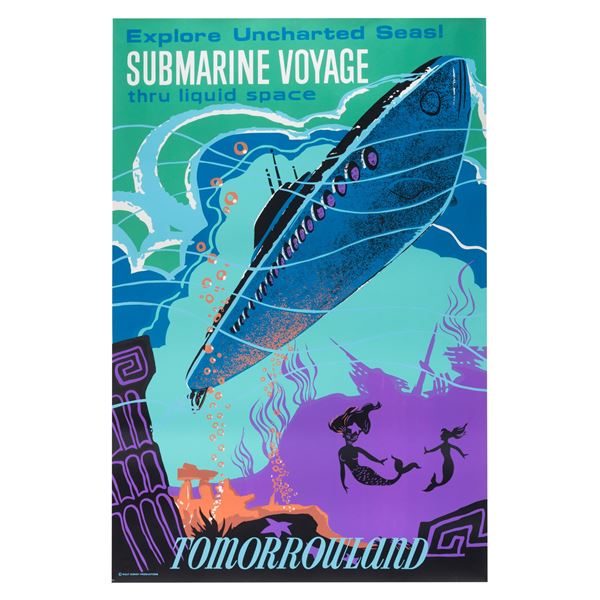An Original Submarine Voyage Attraction Poster.
