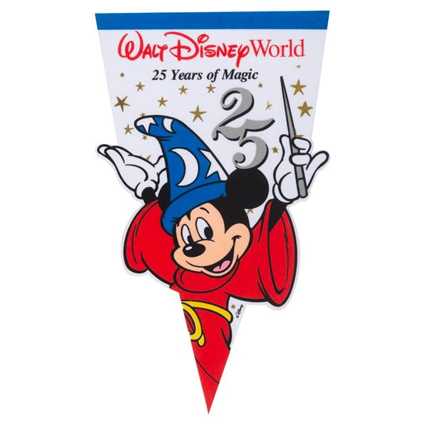A Walt Disney World 25th Anniversary Pennant.