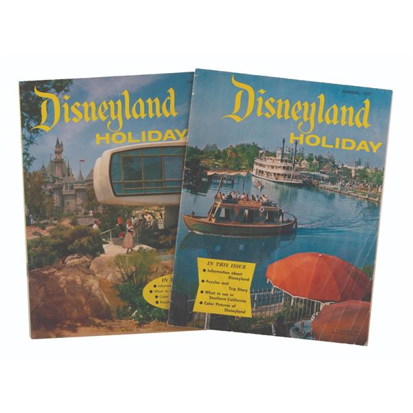 A Pair of 1957 Disneyland Holiday Magazines.