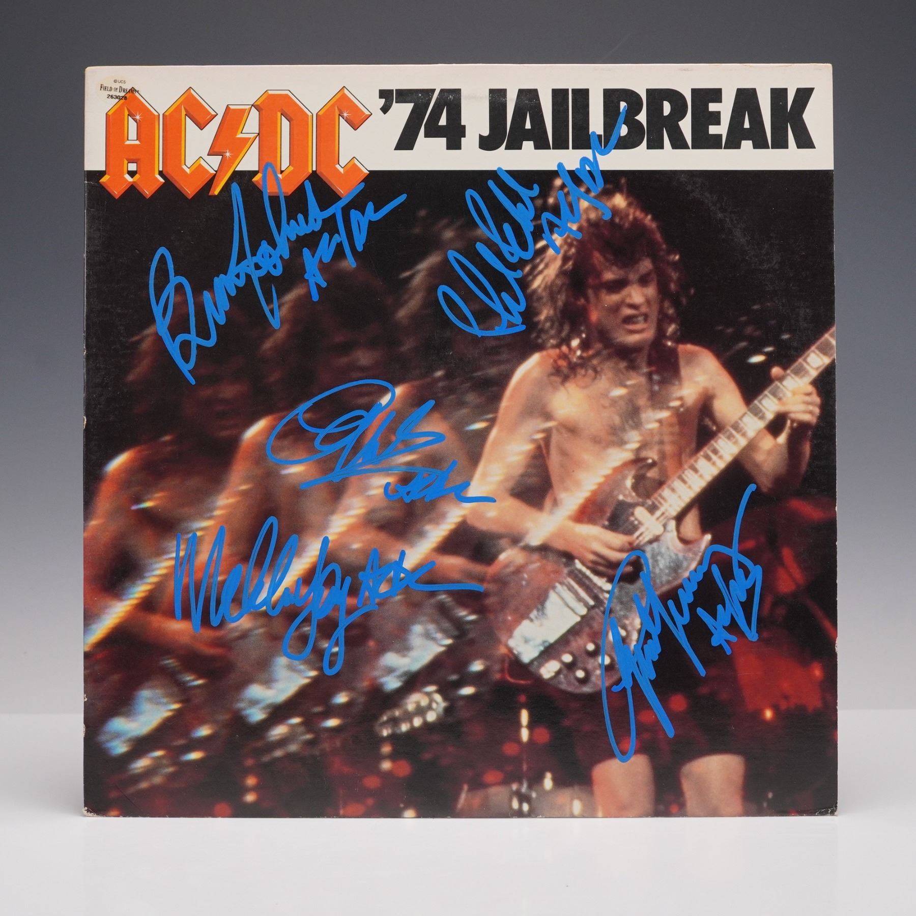 Autographed AC/DC Vinyl Record, '74 Jailbreak Album with COA