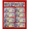 Image 1 : Lot Of 10 Bank Of Canada $10 Bills
