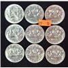 Image 1 : Lot Of 9 1972 Canadian Nickel Silver Dollars