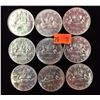 Image 1 : Lot Of 9 1972 Canadian Nickel Silver Dollars