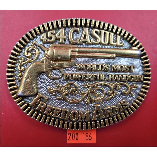 Metal 454 Casull Belt Buckle