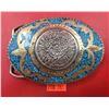 Image 1 : Metal Aztec Calendar Belt Buckle