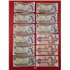 Image 1 : Lot Of VTG Bank Of Canada $1 & $2 Bills
