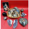 Image 1 : Rock & Mineral Lot w/ Assorted Stones & Book