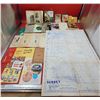 Image 1 : Lot Of Assorted VTG Advertising Including Robin Hood, Kellogg's & Map Of Surrey