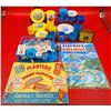 Image 1 : VTG Toy Lot w/ 3 Tea Sets, America Coloring Book, & Planter's Peanuts Pamphlet