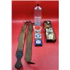 Image 1 : VTG Barbershop Lot w/ Williams Shaving Soap, Old Spice Shaving Mug, Leather Razor Strops, & More