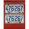 Image 1 : Matching 1968 British Columbia License Plate Set