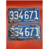 Image 1 : Matching 1969 British Columbia License Plate Set