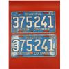 Image 1 : Matching 1965 British Columbia License Plate Set