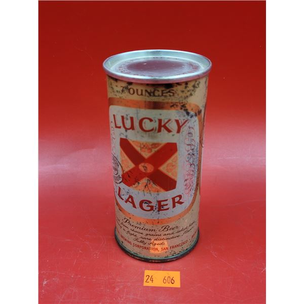 Rare 1950s Flat Top Lucky Lager Beer Can