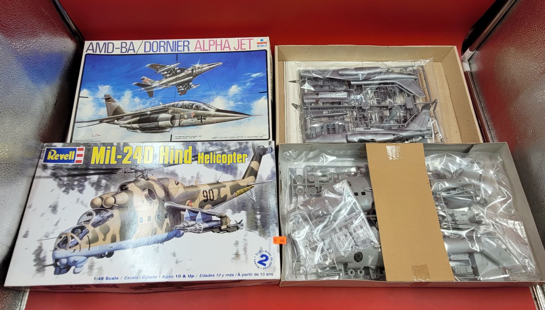 Alpha Jet Model Kit Unbuilt AMD-BA/Dornier Alpha Jet & MiL-24D Hind Helicopter Model Kits