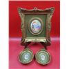 Image 1 : 3 VTG B&S Creations Porcelain Medallion Art Pieces