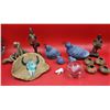 Image 1 : Art & Sculpture Lot w/ Bracket Fungus Painting by K.E. Cook, Wooden Figure Made in Spain, & More