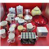 Image 1 : Ceramic & Glass Lot w/ Ginger Jar, Assorted Mugs, Kitchen Canisters, & More