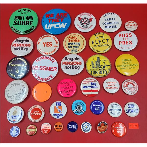 35+ VTG Union Pins/Badges