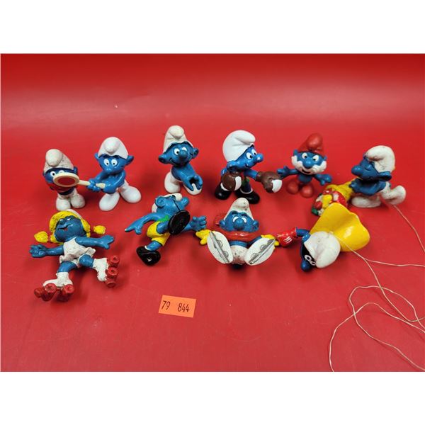 10 VTG Smurf Figures Made in Germany