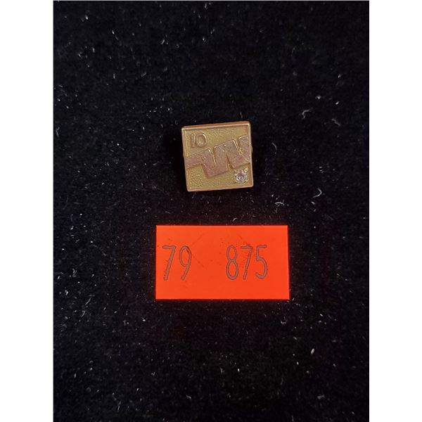 Authentic Diamond Tested 1/10th 10K Gold Pin