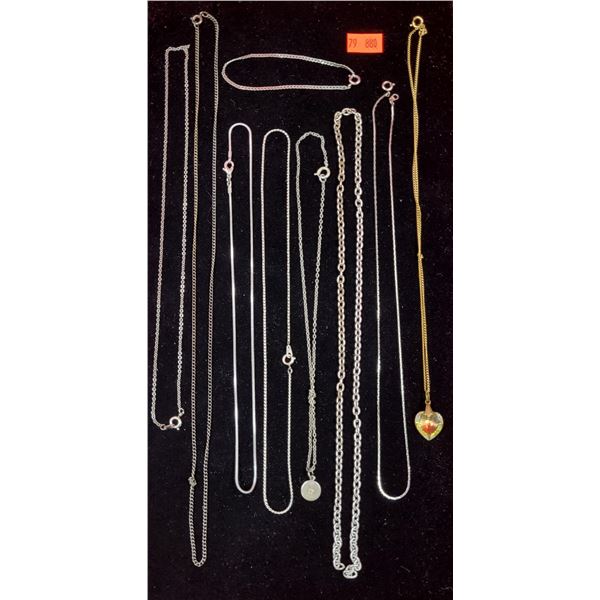 Lot Of VTG Silver Style Chains