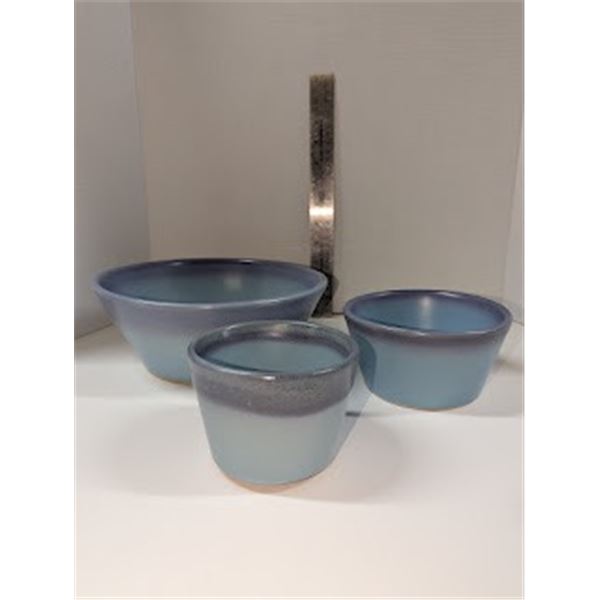 Nugu set of three nesting bowls #8 blue/purple