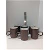 Image 1 : Nugu set of six straight edge mugs #12 brick