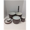 Image 1 : Nugu set of four each straight edge bowls dip/side/serving #12 brick