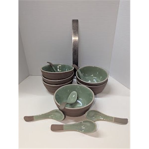 Nugu set of six layered bowls with spoons #15