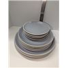 Image 1 : Nugu set of four each round side/salad/dinner plates #3 grey