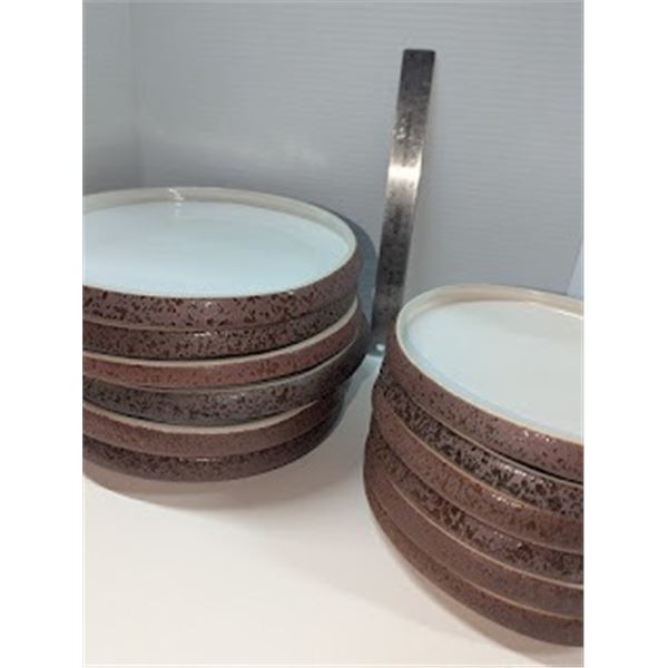 Nugu set of six each oval platters sm/lg #12 brick