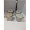 Image 1 : Nugu set of four small lidded casserole pots #51