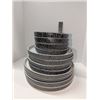 Image 1 : Nugu set of four each straight edge side/salad/dinner plates #11 black