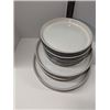 Image 2 : Nugu set of four each straight edge side/salad/dinner plates #11 black