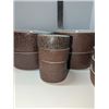 Image 2 : Nugu set of four each straight edge bowls dip/side/serving #12 brick