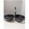 Image 1 : Nugu set of four taper edge bowls #20 black