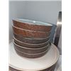 Image 2 : Nugu set of six each straight edge side/salad/dinner plates #12 brick