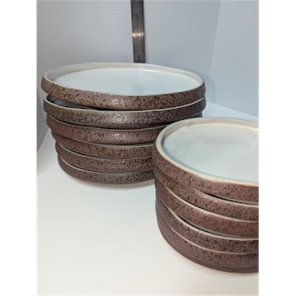 Nugu set of six each oval platters sm/lg #12 brick
