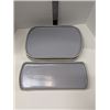 Image 1 : Nugu set of four each rectangular platters sm/med #3 grey