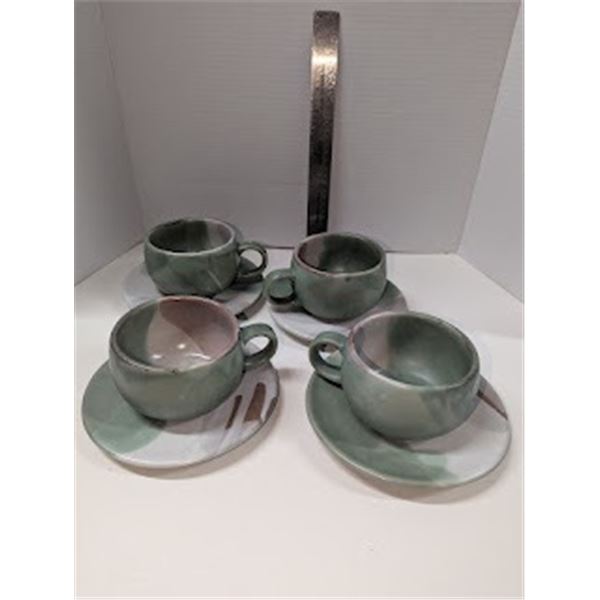 Nugu set of four cappuccino mugs and saucers #13