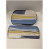 Image 1 : Nugu set of four each rectangular platters sm/med #5
