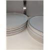 Image 2 : Nugu set of four each short edge salad/dinner plates #22 white