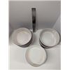Image 2 : Nugu set of four each straight edge bowls med/lg #12 brick