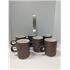 Image 1 : Nugu set of six mugs #12 brick