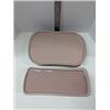 Image 1 : Nugu set of four each rectangular platters sm/med # pink