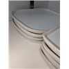 Image 2 : Nugu set of four each rectangular platters sm/med #2 white